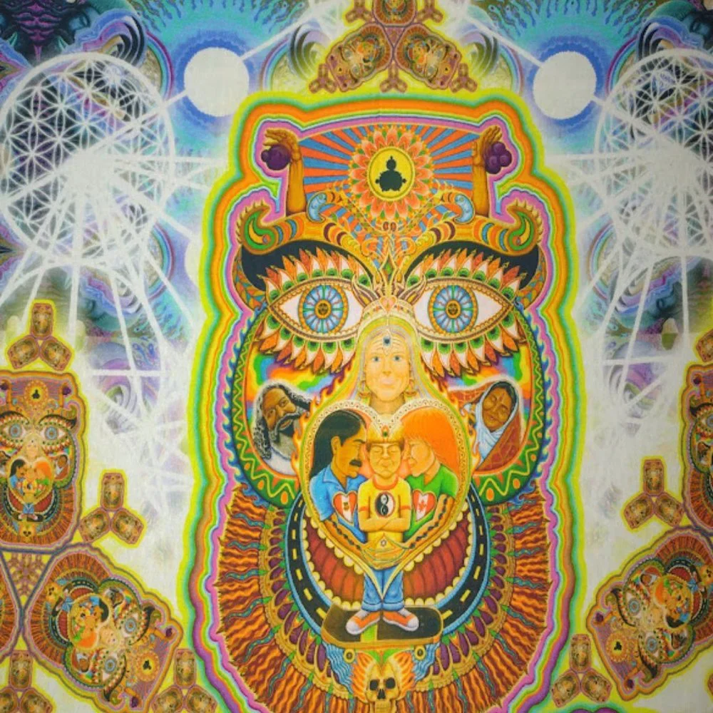 NWT Healing Fractal Wall Tapestry 53x85 Artwork by Chris Dyer 781003 Wall Decor